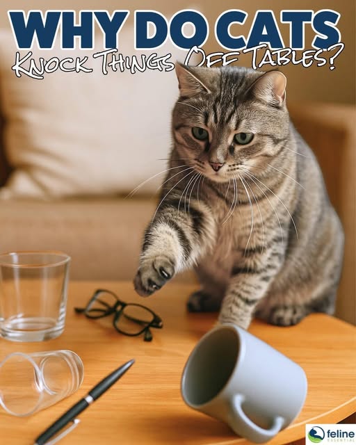 Your Cat Is Knocking Things Off the Table for a Reason. Probably.